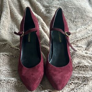 Enzo Angiolini Red/burgundy Heels Elegant Design